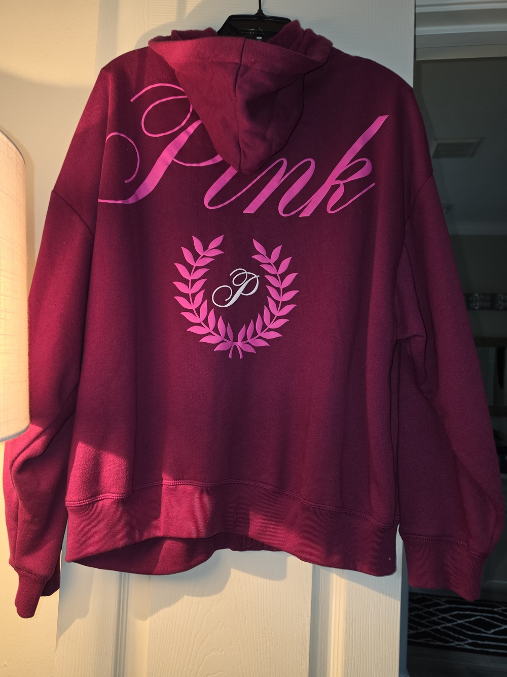BNWOT PINK Victoria's Secret Magenta Logo Hoodie Sweater